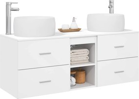 vidaXL Σετ Επίπλων Μπάνιου 3 τμχ. Λευκό 49,5 x 44,5 x 66 εκ