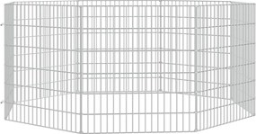 vidaXL Περίφραξη Ζώων Ελεύθερης Βοσκής 8 Πάνελ 54x60 εκ. Γαλβ. Σίδερο