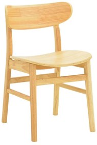 Καρέκλα Lumnia rubberwood σε φυσική απόχρωση 46x50x76εκ 2αδα 46x50x76 εκ.
