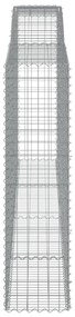 vidaXL Συρματοκιβώτια Τοξωτά 4 τεμ. 400x50x180/200 εκ. Γαλβαν. Ατσάλι