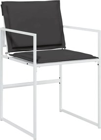 vidaXL Σέτ φαγητού για κήπο 9 pcs Λευκό 200 x 80 x 73 εκ