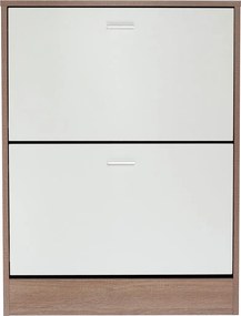 Παπουτσοθήκη Με 2 Ράφια/12 Θέσεων (63x24x80) Spitishop Slimline Natural/White