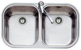 Teka Stylo 2C Inox Ένθετος Σαγρέ(micro) Nεροχύτης