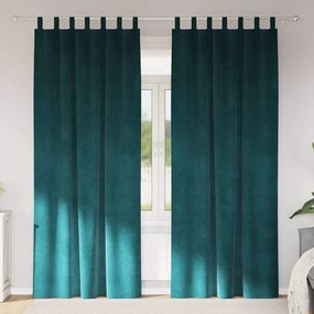 vidaXL Κουρτίνες 2 pcs Σκούρο πράσινο 140 x 225 cm Βελούδο