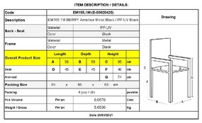 BERRY ΠΟΛΥΘΡΟΝΑ ΜΕΤΑΛΛΟ ΒΑΦΗ ΜΑΥΡΟ, PP-UV ΜΑΥΡΟ