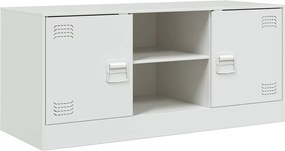 vidaXL Έπιπλο Τηλεόρασης Λευκό 99x39x44 εκ. από Ατσάλι