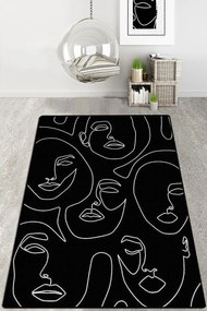 Χαλί Composition Djt 286CHL6117 Black-White Conceptum Hypnose 80X140cm