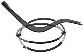 vidaXL Ξαπλώστρα Παιδική Μαύρη Ατσάλινη