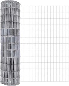 vidaXL Τεντώτο με στήριγμα Ασημί 1,2 x 25 m Ατσάλι