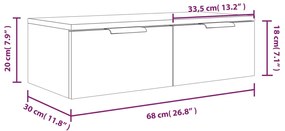 ΝΤΟΥΛΑΠΙ ΤΟΙΧΟΥ ΓΚΡΙ SONOMA 68 X 30 X 20 ΕΚ. ΕΠΕΞΕΡΓΑΣΜΕΝΟ ΞΥΛΟ 817094