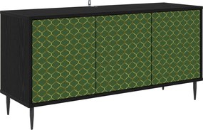 vidaXL Ντουλάπι TV GELEEN 102 x 33 x 51 εκ Μαύρη Δρυς