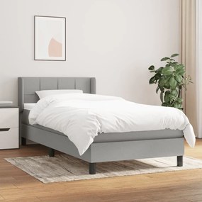 ΚΡΕΒΑΤΙ BOXSPRING ΜΕ ΣΤΡΩΜΑ ΑΝΟΙΧΤΟ ΓΚΡΙ 100X200 ΕΚ. ΥΦΑΣΜΑΤΙΝΟ 3129689