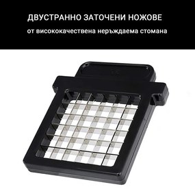 Πρέσα πατάτας Izibizi PS-321B, ανοξείδωτο ατσάλι, λαστιχένιες άκρες, χωρίς BPA, λευκό/μαύρο