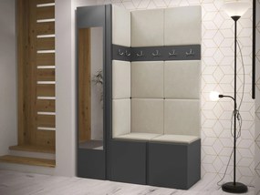 Έπιπλο υποδοχής Orion-Ανθρακί - Μπεζ