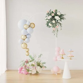 vidaXL Αψίδα Γάμου Λευκό 100 x 39 x 200 εκ. Ατσάλι