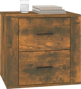 vidaXL Κομοδίνο Καπνιστή Δρυς 50 x 39 x 47 εκ.