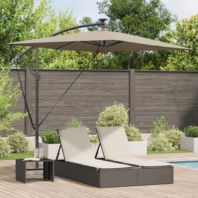 vidaXL Ομπρέλα Cantilever Banana Taupe 294 x 200 x 254 εκ.