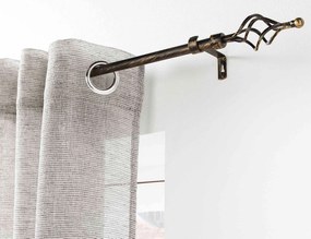 Μονό Κουρτινόξυλο Twisty Douceur d'intérieur με διάμετρο 19mm και επέκταση 120 - 210cm - Black/Gold