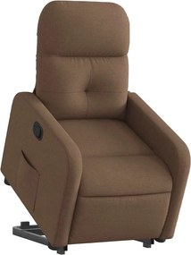 vidaXL Πολυθρόνα Ανακλινόμενη με Ανύψωση Καφέ Υφασμάτινη