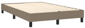 ΚΡΕΒΑΤΙ BOXSPRING ΜΕ ΣΤΡΩΜΑ &amp; LED TAUPE 120X190 ΕΚ. ΥΦΑΣΜΑΤΙΝΟ 3270064