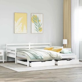 vidaXL Καναπές Κρεβάτι Συρόμενος Χωρίς Στρώμα 90x190 εκ. &amp; Συρτάρια