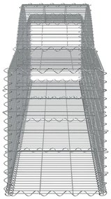 Συρματοκιβώτια Τοξωτά 6 τεμ. 400x50x60/80 εκ. Γαλβαν. Ατσάλι - Ασήμι