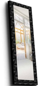 Καθρέπτης Τοίχου 755MER1124 40x120cm Black Wallity Ξύλο,Ύφασμα