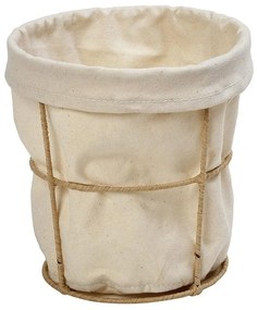 Καλάθι Αποθήκευσης Στρογγυλό AMN118 15x15x12cm Beige Espiel Cotton,Wicker