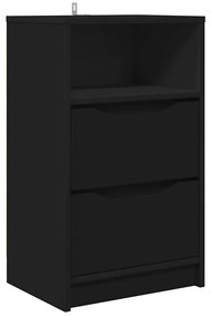 vidaXL Κομοδίνο με συρτάρι Μαύρο 40 x 30 x 467 εκ Επεξεργασμένο ξύλο