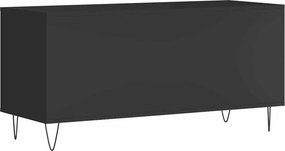 vidaXL Έπιπλο Δίσκων Μαύρο 100 x 38 x 48 εκ. από Επεξεργασμένο Ξύλο