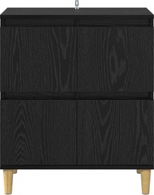 vidaXL Πλαϊνό γραφείο Μαύρη Οξυά 60 x 35 x 70 cm Επεξεργασμένο Ξύλο