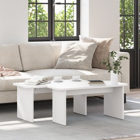 vidaXL Τραπεζάκι σαλονιού 2 pcs Λευκό 100 x 69 x 35.5 εκ