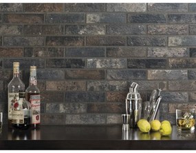 Πλακάκι Τουβλάκι 6*25 εκ. Ceramica Rondine Bristol Dark
