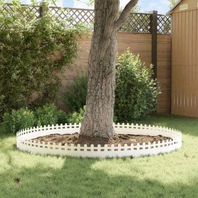 vidaXL Περιγράμματα γκαζόν 30 pcs 103 x 0,05 x 22 εκ Ατσάλι Λευκό