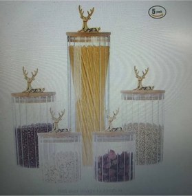 Γυάλινο βάζο αποθήκευσης με αεροστεγές κλείσιμο Λευκό 9x10 cm