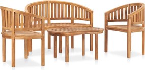 VidaXL Σετ Σαλονιού Κήπου 4 τεμ. από Ξύλο Teak