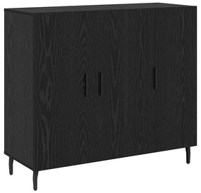 vidaXL Πλαϊνό γραφείο Μαύρο 90 x 34 x 80 εκ. Επεξεργασμένο ξύλο
