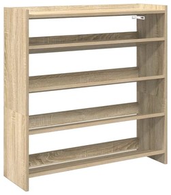 vidaXL Ράφι παπουτσιών  Sonoma Oak 80x25x81 cm Κατασκευασμένο ξύλο