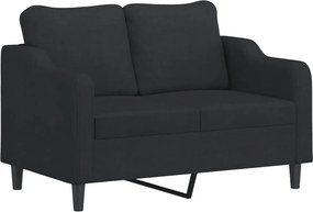 vidaXL Πολυθρόνες Σετ 3 Τεμαχίων Μαύρες από Ύφασμα με Μαξιλάρια