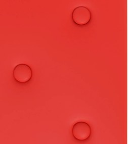 vidaXL Πάνελ Τοίχου 12 τεμ. Κόκκινο 60 x 30εκ. 2,16 μ² Συνθετικό Δέρμα