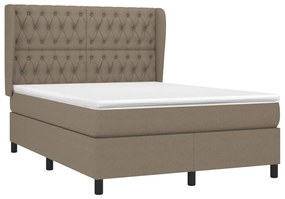 ΚΡΕΒΑΤΙ BOXSPRING ΜΕ ΣΤΡΩΜΑ TAUPE 140X190 ΕΚ. ΥΦΑΣΜΑΤΙΝΟ 3128201