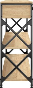 vidaXL Τραπέζι Κονσόλα Sonoma Δρυς 100x28x75 εκ. Επεξεργασμένο Ξύλο