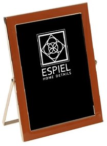 Κορνίζα Μεταλλική Πορτοκαλί-Χρυσή ESPIEL 10x15εκ. FAM621