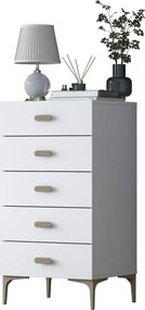 Συρταριέρα Λευκό BROMON 55.4x45x105.4