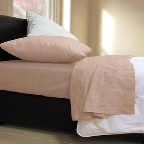 Σεντόνι Με Λάστιχο Basic Beige Nef-Nef Queen Size 160x230cm Με Λάστιχο 100% Βαμβάκι