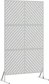 vidaXL Οθόνη Ιδιωτικότητας Γκρι 100 x 50 x 180 εκ. Ατσάλι