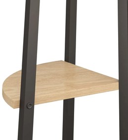 vidaXL Ραφιέρα Γωνιακή 3 Επίπεδων Αν. Καφέ &amp; Μαύρο 45,5x31,5x120 εκ.