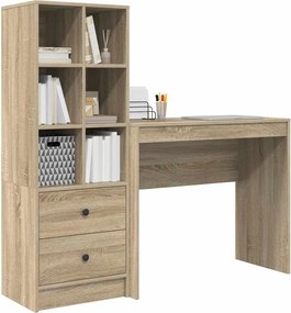 vidaXL Γραφείο με συρτάρι 2 pcs Δρύς Sonoma