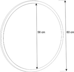 Καθρέπτης τοίχου Glob Μegapap χρώμα λευκό 59x2x59εκ.