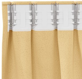 vidaXL Κουρτίνες με κουρτίνες 2 pcs Μπεζ 225 x 140 εκ. Πολυεστέρας